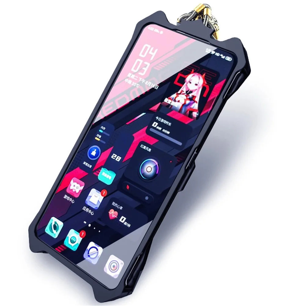 For ZTE nubia Red Magic 9 Pro 5G Case Gear Style Aluminum Alloy Shockproof Back Cover - 2