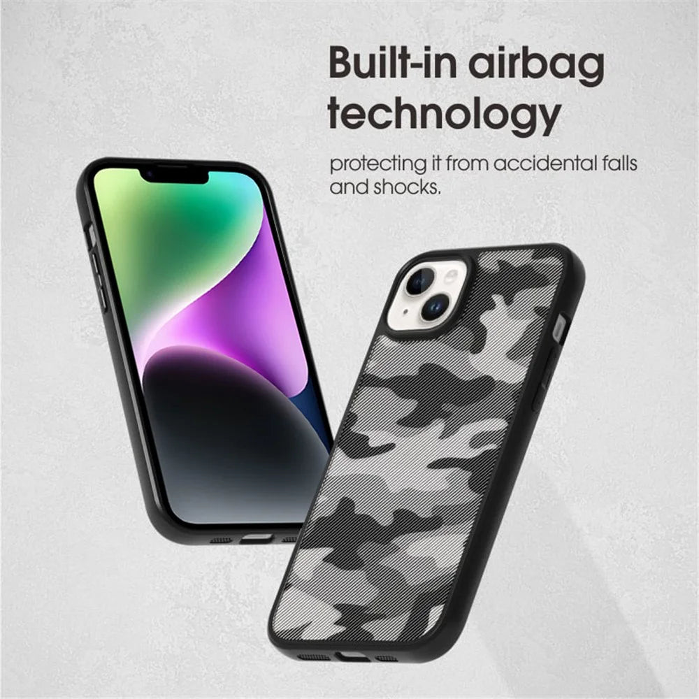 IBMRS For iPhone 14 Plus Case TPU+PC Drop-proof Phone Cover Protector - Camouflage - 3