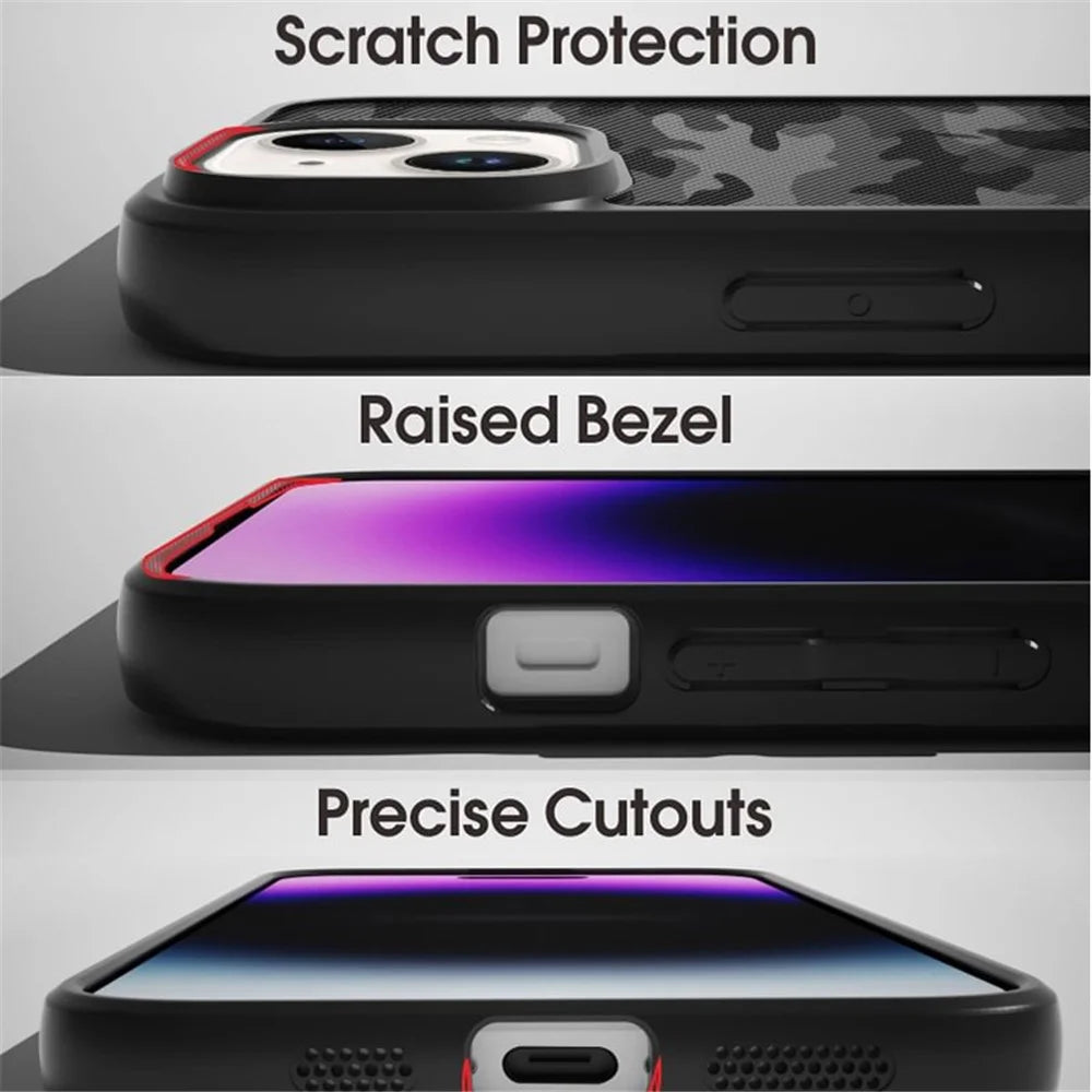 IBMRS For iPhone 14 Plus Case TPU+PC Drop-proof Phone Cover Protector - Camouflage - 6