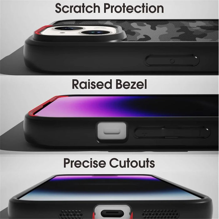 IBMRS For iPhone 15 Back Case Anti-scratch TPU+PC Mobile Phone Cover - Camouflage - 6