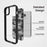 IBMRS For iPhone 15 Plus Case TPU+PC Anti-drop Phone Back Cover Protector - Transparent Black - 5