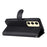 For Samsung Galaxy S25 / S24 Case 2 in 1 Detachable Magnetic Leather Wallet Mobile Cover with Strap - Black - 3