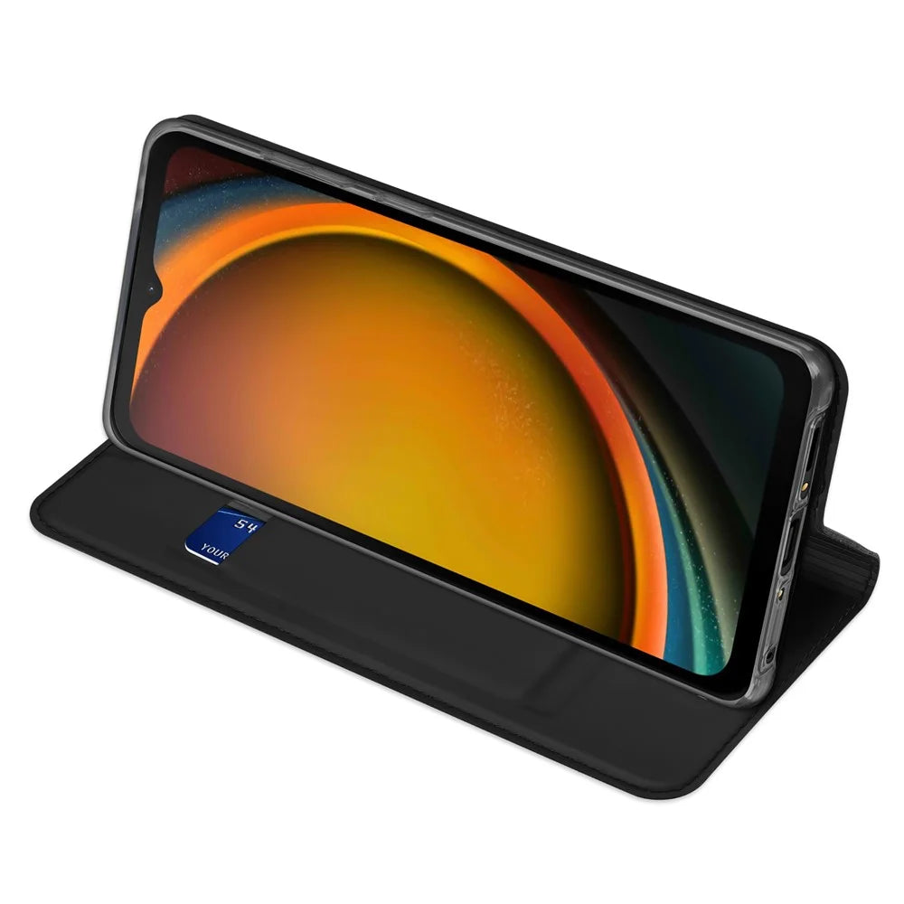 DUX DUCIS Skin Pro Series For Samsung Galaxy Xcover7 Case PU Leather Card Slot Phone Shell - Black - 3