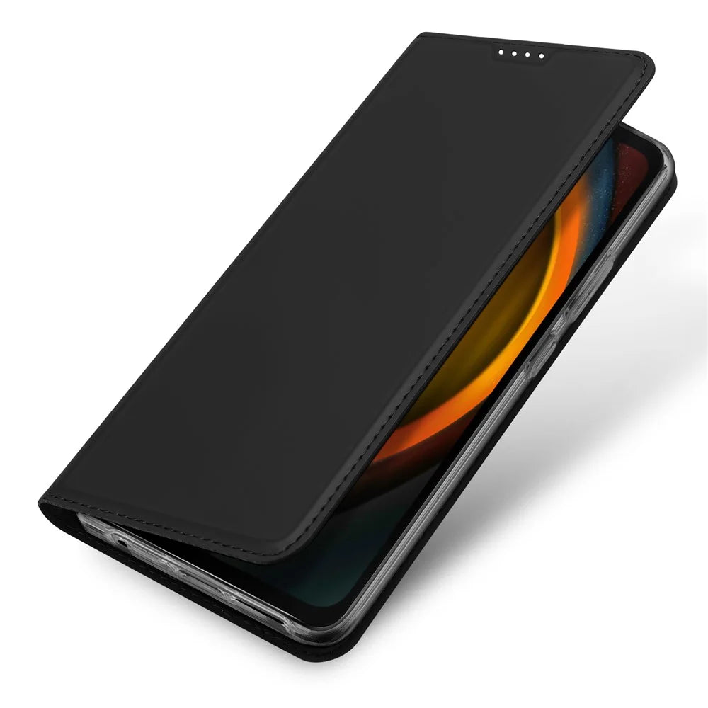 DUX DUCIS Skin Pro Series For Samsung Galaxy Xcover7 Case PU Leather Card Slot Phone Shell - Black - 4