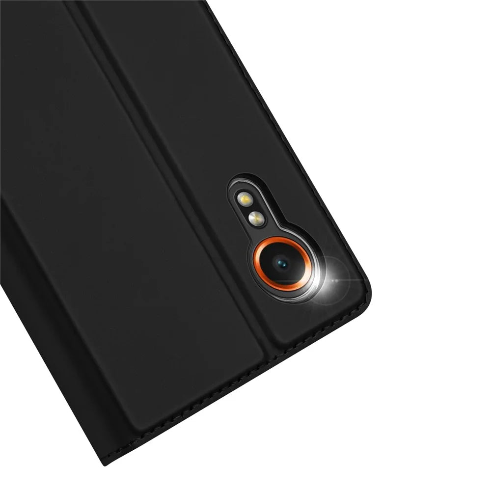 DUX DUCIS Skin Pro Series For Samsung Galaxy Xcover7 Case PU Leather Card Slot Phone Shell - Black - 5