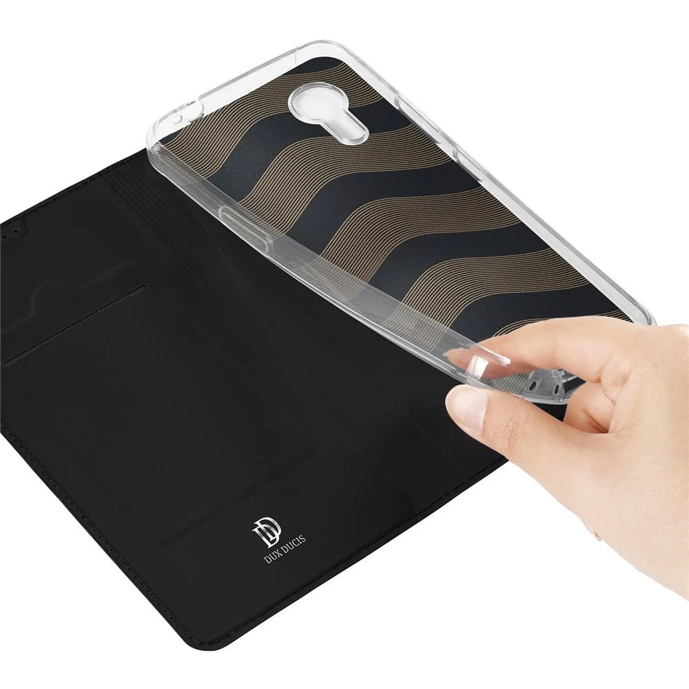 DUX DUCIS Skin Pro Series For Samsung Galaxy Xcover7 Case PU Leather Card Slot Phone Shell - Black - 7