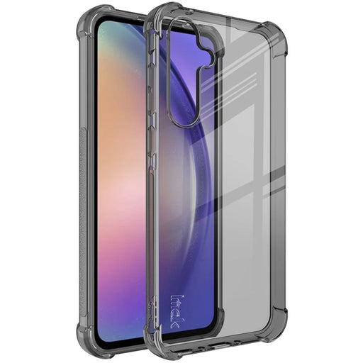IMAK Case for Samsung Galaxy A35 5G Cover Shockproof TPU Phone Shell - Transparent Black - 1