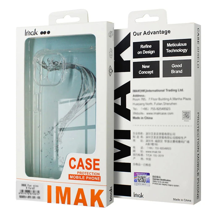 IMAK Case for Samsung Galaxy A35 5G Cover Shockproof TPU Phone Shell - Transparent Black - 6
