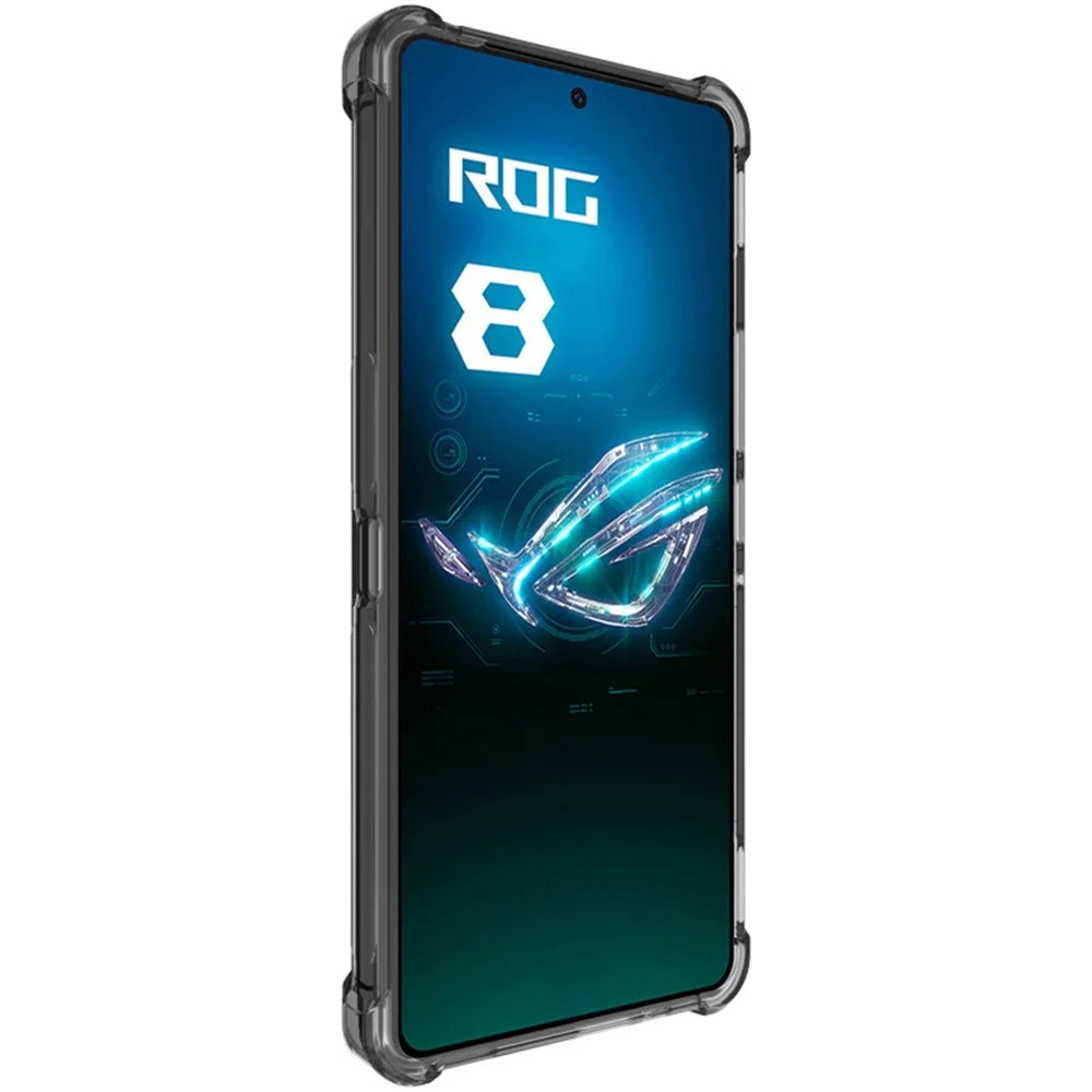 IMAK For Asus ROG Phone 8 5G / Phone 8 Pro 5G TPU Case Drop-proof Clear Phone Guard Cover - Transparent Black - 3