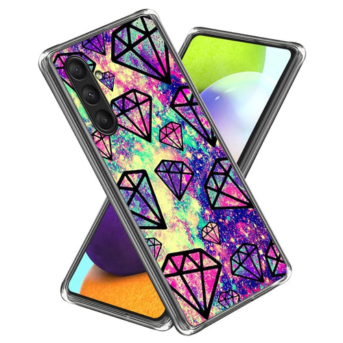 For Samsung Galaxy A25 5G (Global) (161.0 x 76.5 x 8.3mm) Case TPU Phone Cover Pattern Printing - Diamonds - 1