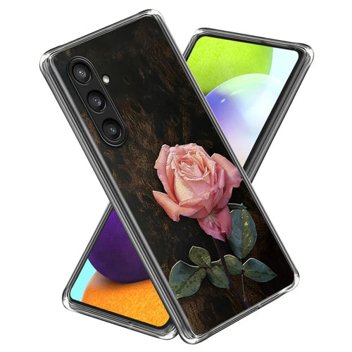 For Samsung Galaxy S24 TPU Case Pattern Printing Soft Slim Phone Cover - Rose - 1