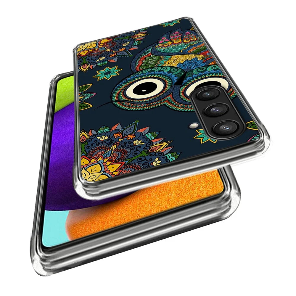 For Samsung Galaxy S24+ Shockproof Cover Soft TPU Pattern Printed Phone Case - Owl - 2