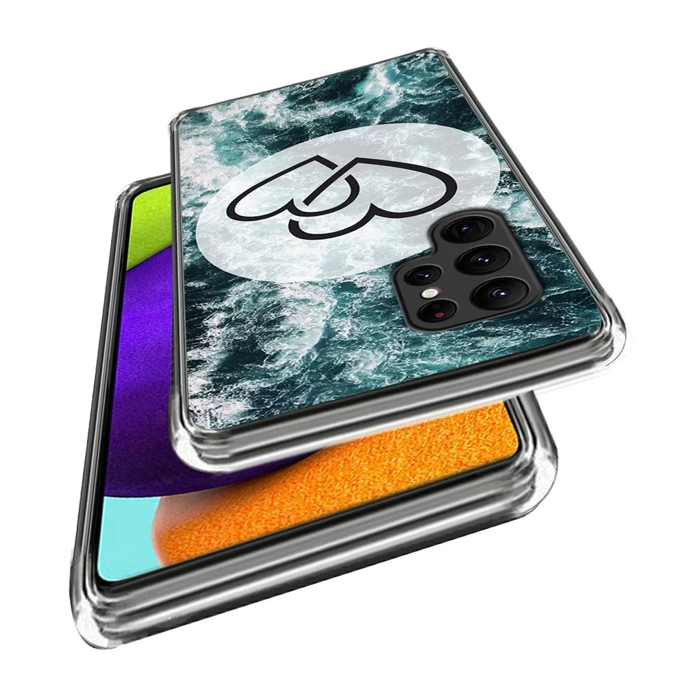 For Samsung Galaxy S24 Ultra TPU Case Anti-Scratch Phone Cover with Pattern - Heart to Heart - 2