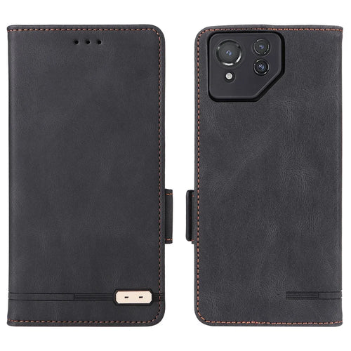 For Asus ROG Phone 8 5G / Phone 8 Pro 5G Case Folio Flip Leather Phone Cover Wallet Stand - Black - 1