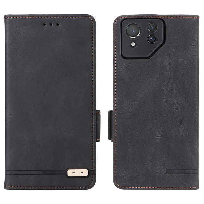 For Asus ROG Phone 8 5G / Phone 8 Pro 5G Case Folio Flip Leather Phone Cover Wallet Stand - Black - 1
