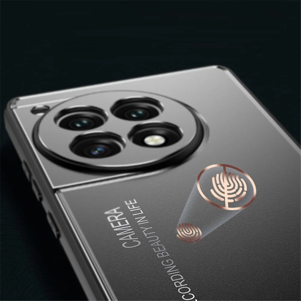 For OnePlus Ace 3 5G / 12R 5G Phone Case TPU+Aluminium Alloy Heat Dissipation Back Shell - Black - 4