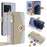 For OnePlus 10 Pro 5G Crossbody Wallet Case PU Leather Zipper Purse Phone Cover Makeup Mirror - Blue - 1