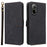 For Realme C67 4G / 12 Lite 4G Case Wallet Stand RFID Blocking PU Leather Phone Cover - Black - 1