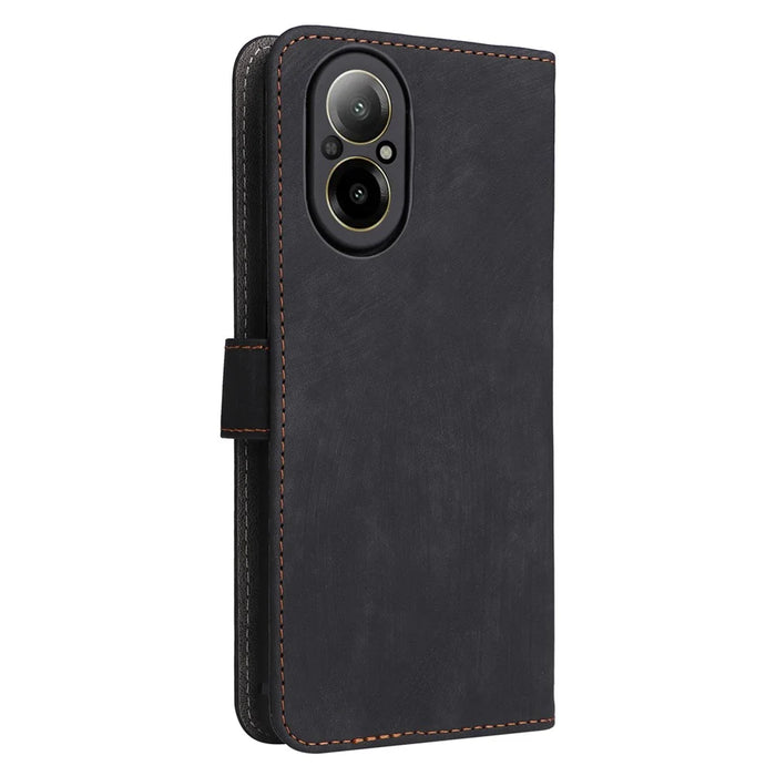 For Realme C67 4G / 12 Lite 4G Case Wallet Stand RFID Blocking PU Leather Phone Cover - Black - 7