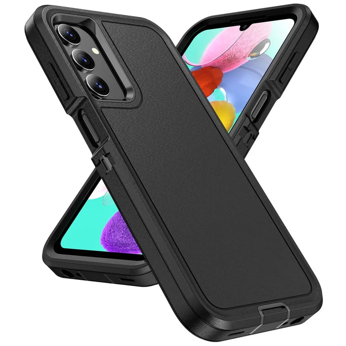 For Samsung Galaxy A15 4G Shockproof Case PC+TPU+PC Phone Back Cover - Black - 2