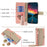 For Samsung Galaxy A22 4G (EU Version) Case Zipper Wallet Stand PU Leather Phone Cover - Pink - 4