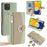 For Samsung Galaxy A03 (166.5mm) Case PU Leather Makeup Mirror Wallet Cover Stand - Green - 1