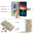 For Samsung Galaxy A03 (166.5mm) Case PU Leather Makeup Mirror Wallet Cover Stand - Green - 4