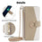 For Samsung Galaxy A13 5G Leather Case Wallet Stand Phone Cover with Shoulder Strap and Mirror - White - 7