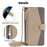 For iPhone 11 Pro Max Case PU Leather Phone Stand Cover Card Bag with Chain Strap - Grey - 7