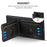 SUTENI H02 For Samsung Galaxy S24 Ultra Cell Phone Case Vertical Flip Waxy Texture Cover - Black - 6