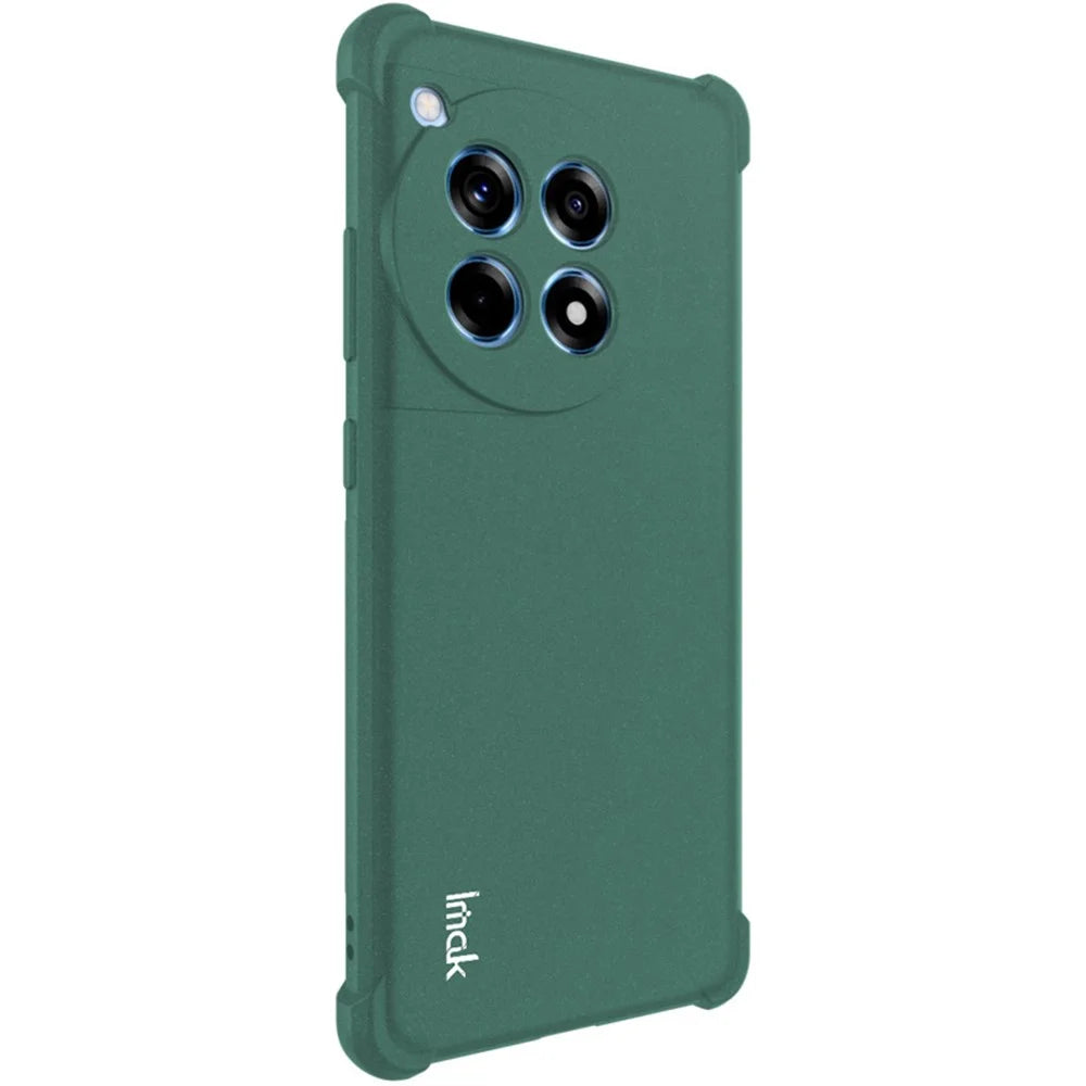 IMAK For OnePlus Ace 3 5G  /  12R 5G Case TPU Matte Anti-fingerprint Phone Back Cover - Green - 4