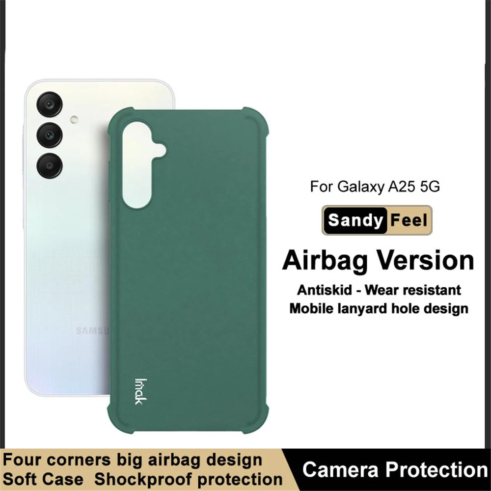 IMAK For Samsung Galaxy A25 5G (Global) (161.0 x 76.5 x 8.3mm) TPU Case Matte Phone Cover - Green - 2
