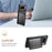 For Google Pixel 8 Pro Kickstand Case Card Holder Phone Cover Crocodile Texture - Black - 5