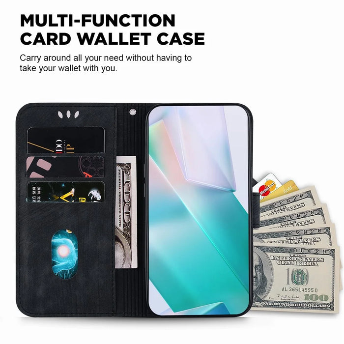 For Infinix Zero 30 5G Leather Case Wallet Phone Cover Tiger Pattern - Black - 5
