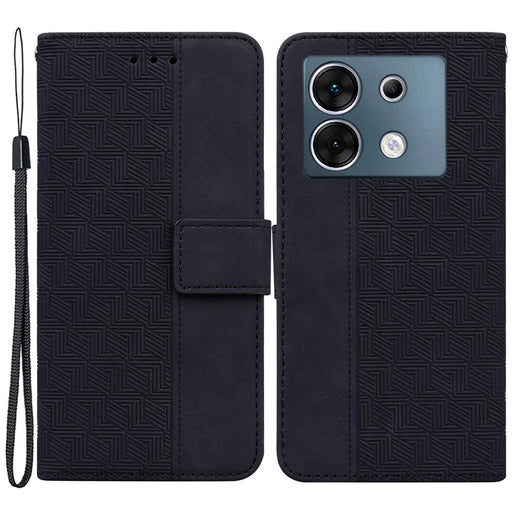 For Infinix Zero 30 5G Wallet Cover Imprinted Anti-Scratch PU Leather Flip Phone Case - Black - 1