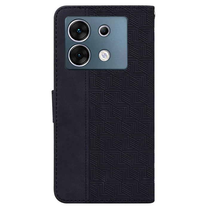 For Infinix Zero 30 5G Wallet Cover Imprinted Anti-Scratch PU Leather Flip Phone Case - Black - 7