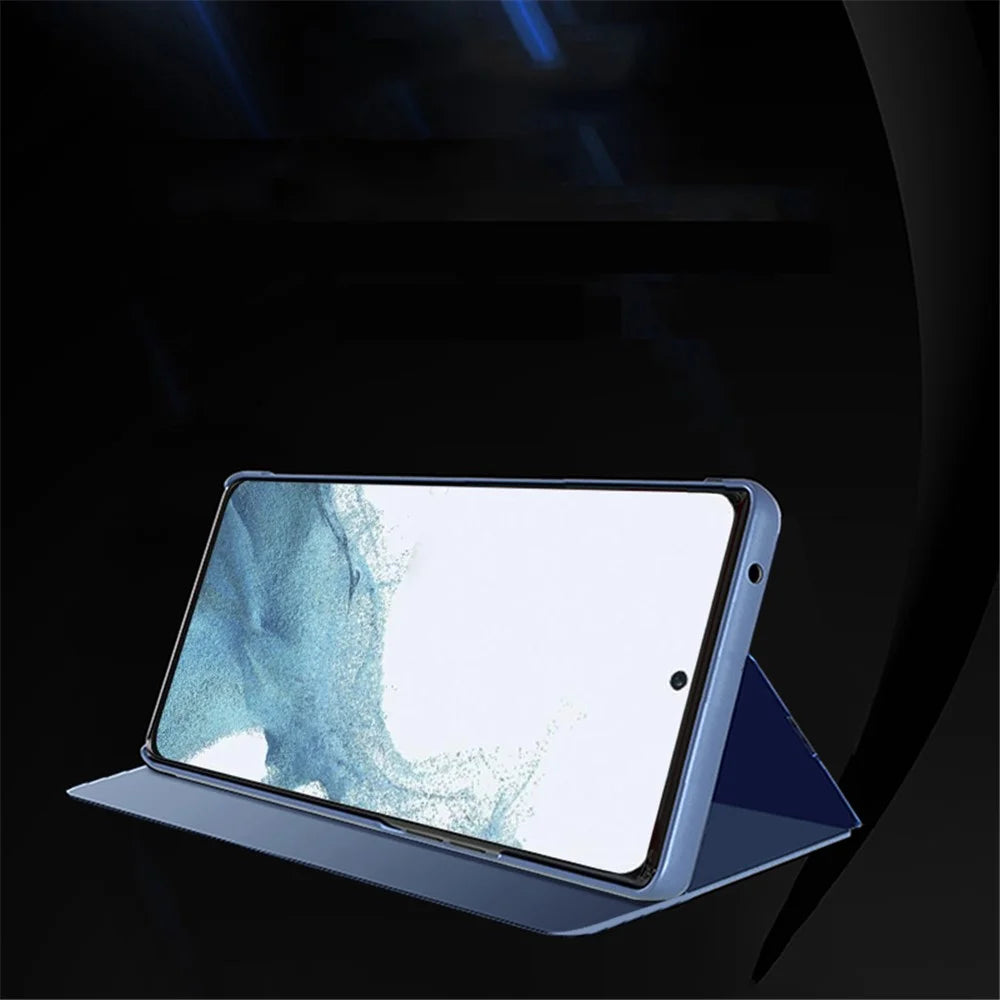 For Samsung Galaxy A25 5G (Global) (161mm) Flip Leather Cover with Stand Full Body Protective Phone Case - Blue - 6