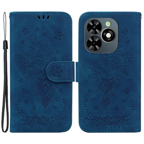 For TECNO Spark Go 2024 4G / Spark 20 / Spark 20C / Pop 8 Case PU Leather Wallet Stand Phone Cover - Blue - 1
