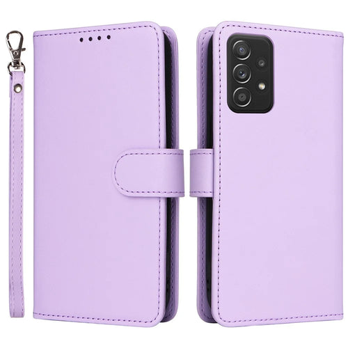 For Samsung Galaxy A52 4G / 5G / A52s 5G Magnetic Case BETOPNICE Detachable PU Leather Phone Cover with Strap - Purple - 1