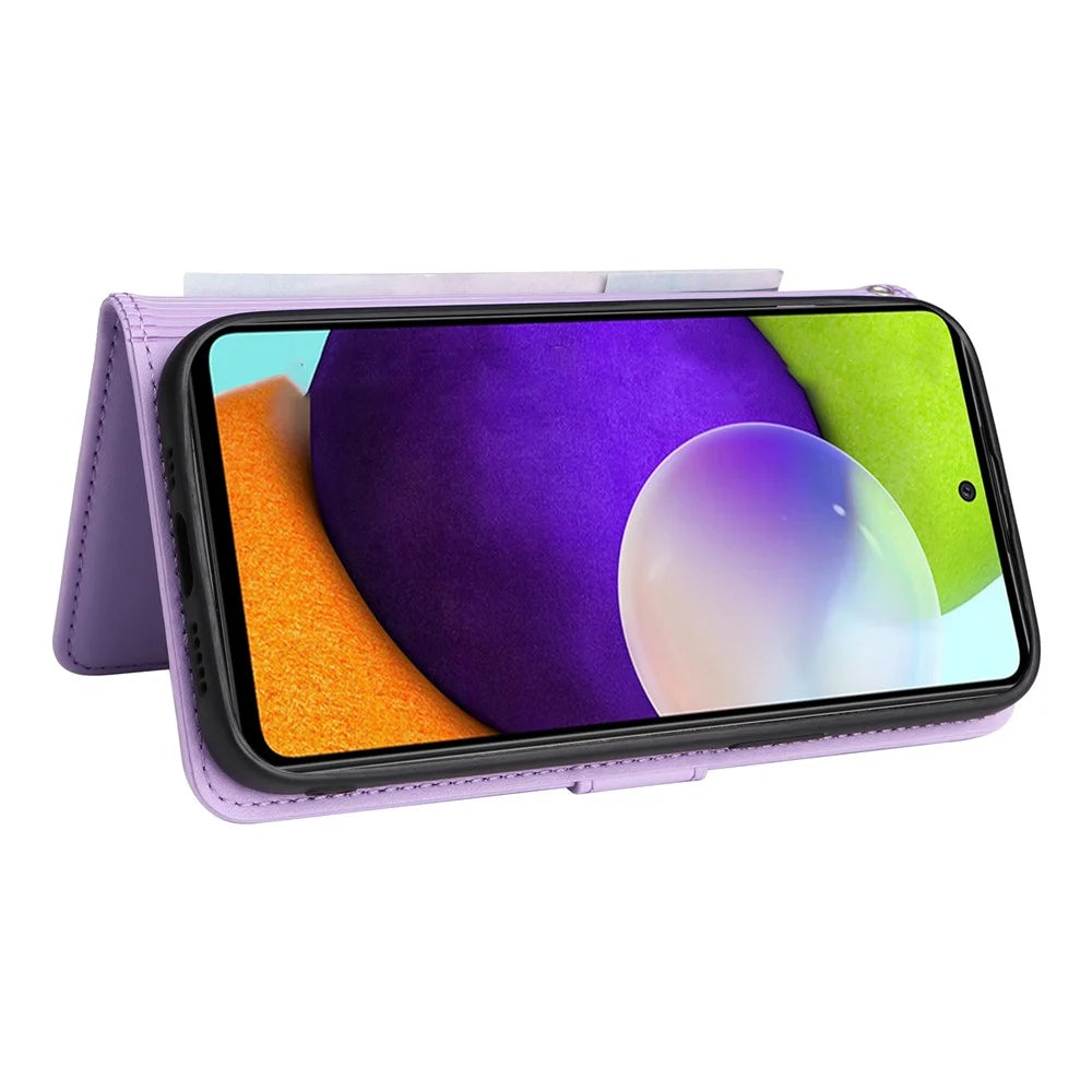 For Samsung Galaxy A52 4G / 5G / A52s 5G Magnetic Case BETOPNICE Detachable PU Leather Phone Cover with Strap - Purple - 4