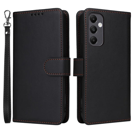 For Samsung Galaxy A05s 4G Magnetic Case BETOPNICE Detachable PU Leather Phone Cover with Strap - Black - 1