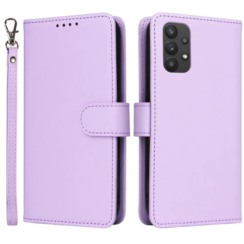For Samsung Galaxy A32 5G / M32 5G Magnetic Case BETOPNICE Detachable PU Leather Phone Cover with Strap - Purple - 1