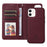 For iPhone 12 mini Magnetic Case BETOPNICE Detachable PU Leather Phone Cover with Strap - Wine Red - 2