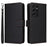 For Samsung Galaxy S21 Ultra 5G Magnetic Case BETOPNICE Detachable PU Leather Phone Cover with Strap - Black - 1
