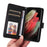 For Samsung Galaxy S21 Ultra 5G Magnetic Case BETOPNICE Detachable PU Leather Phone Cover with Strap - Black - 3