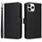 For iPhone 11 Pro Magnetic Case BETOPNICE Detachable PU Leather Phone Cover with Strap - Black - 1