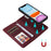 For iPhone 11 Magnetic Case BETOPNICE Detachable PU Leather Phone Cover with Strap - Wine Red - 4