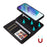 For Samsung Galaxy S21 FE 5G Magnetic Case BETOPNICE Detachable PU Leather Phone Cover with Strap - Black - 4