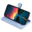 For Samsung Galaxy S22+ 5G Cell Phone Case Zipper Pocket Anti-fall Leather Wallet Cover - Blue - 3
