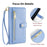 For Samsung Galaxy S22+ 5G Cell Phone Case Zipper Pocket Anti-fall Leather Wallet Cover - Blue - 5